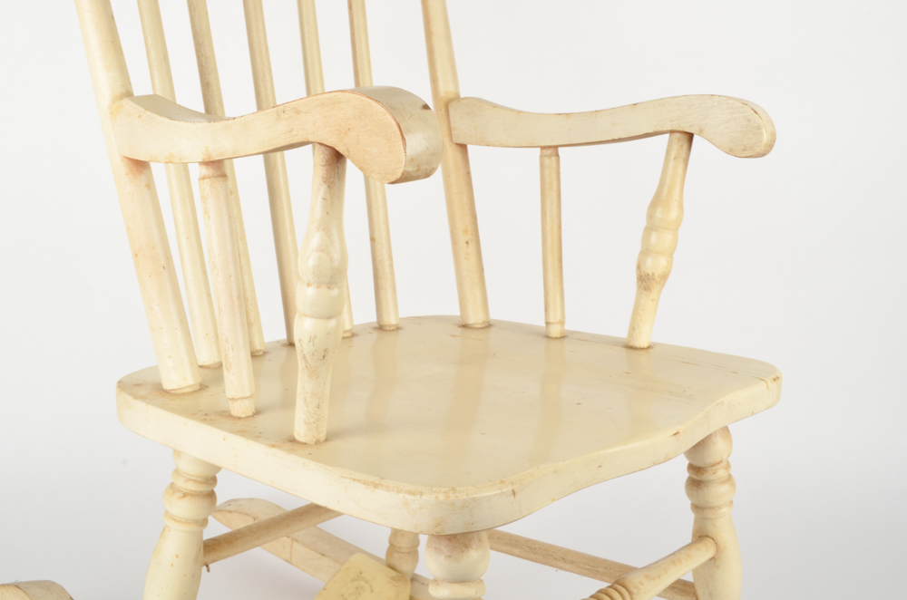 Vintage Rocking Chair with Swisstone Music Box EBTH