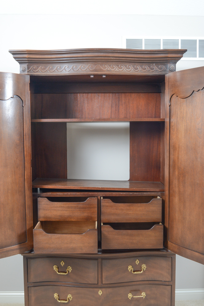 French Style Mahogany Armoire by Henredon EBTH