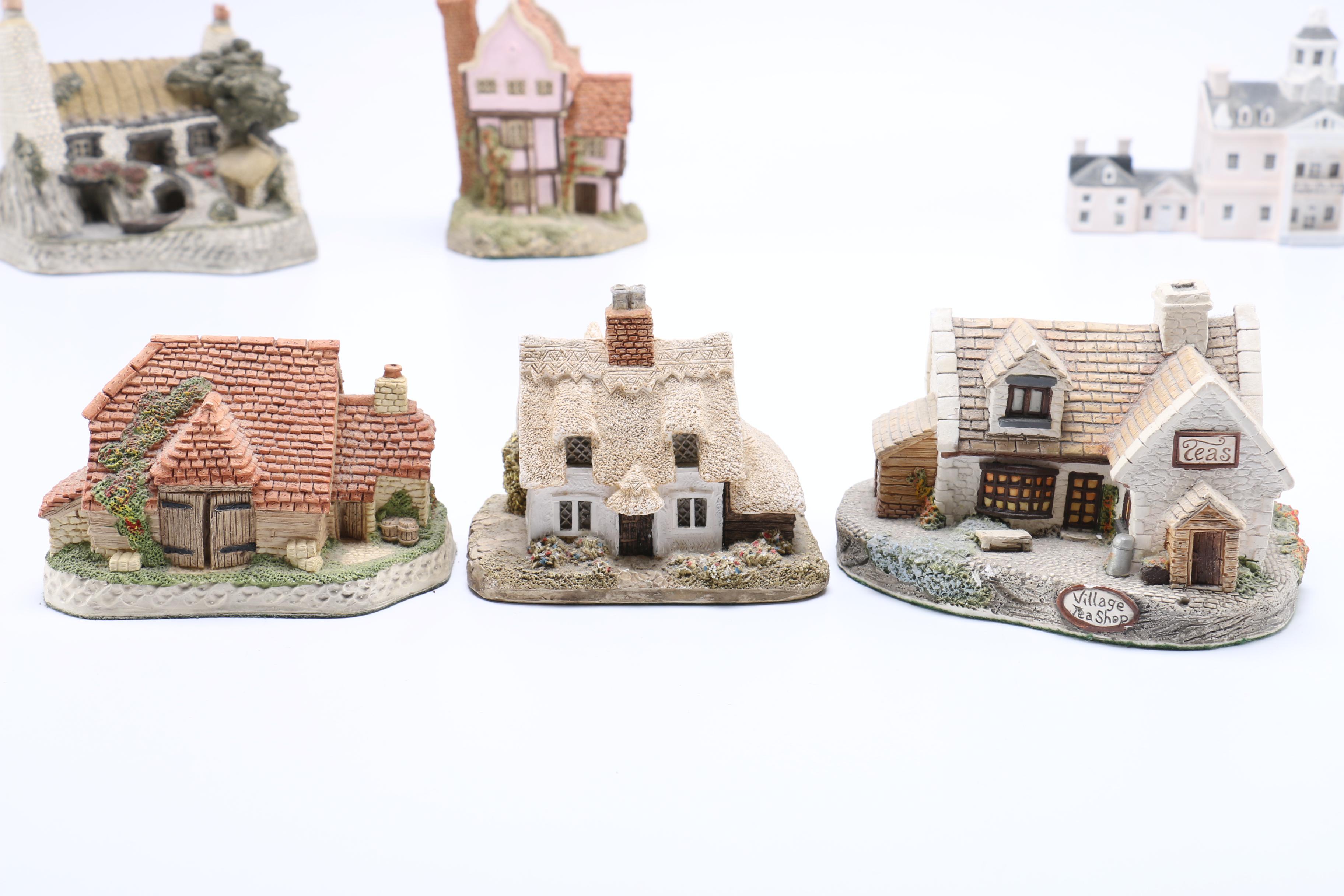 Collection of Resin and Clay Mini House Village Figurines EBTH