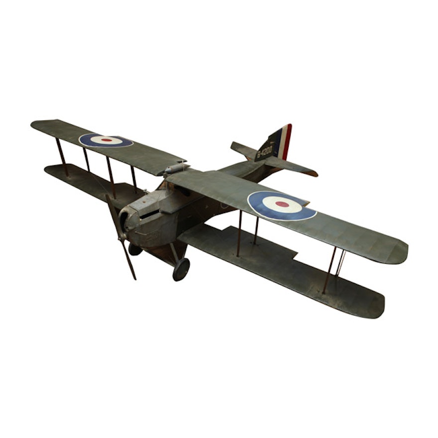 Model of RAF Armstrong Whitworth FK8 WWI-era Fighter Plane