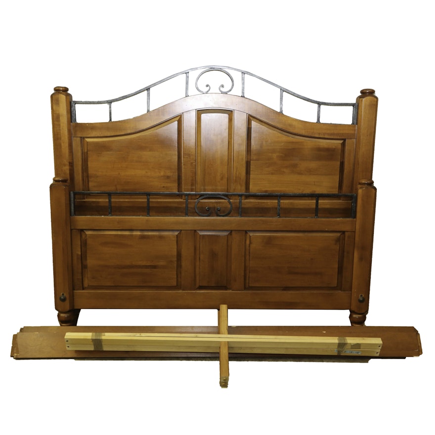 Ethan Allen Country Crossings Queen Size Bed Frame Ebth