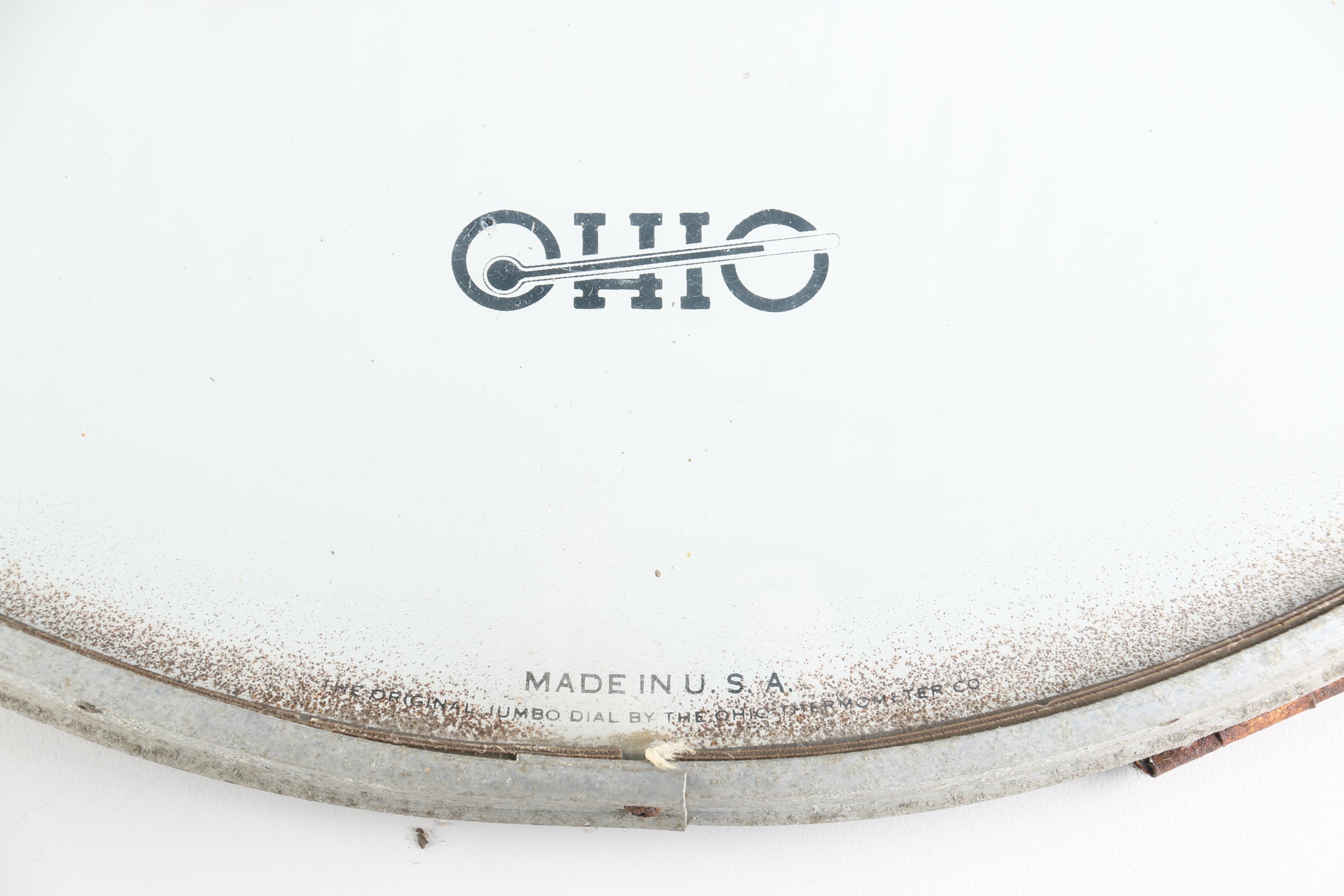 Vintage Ohio Thermometer Company Jumbo Dial Thermometer EBTH