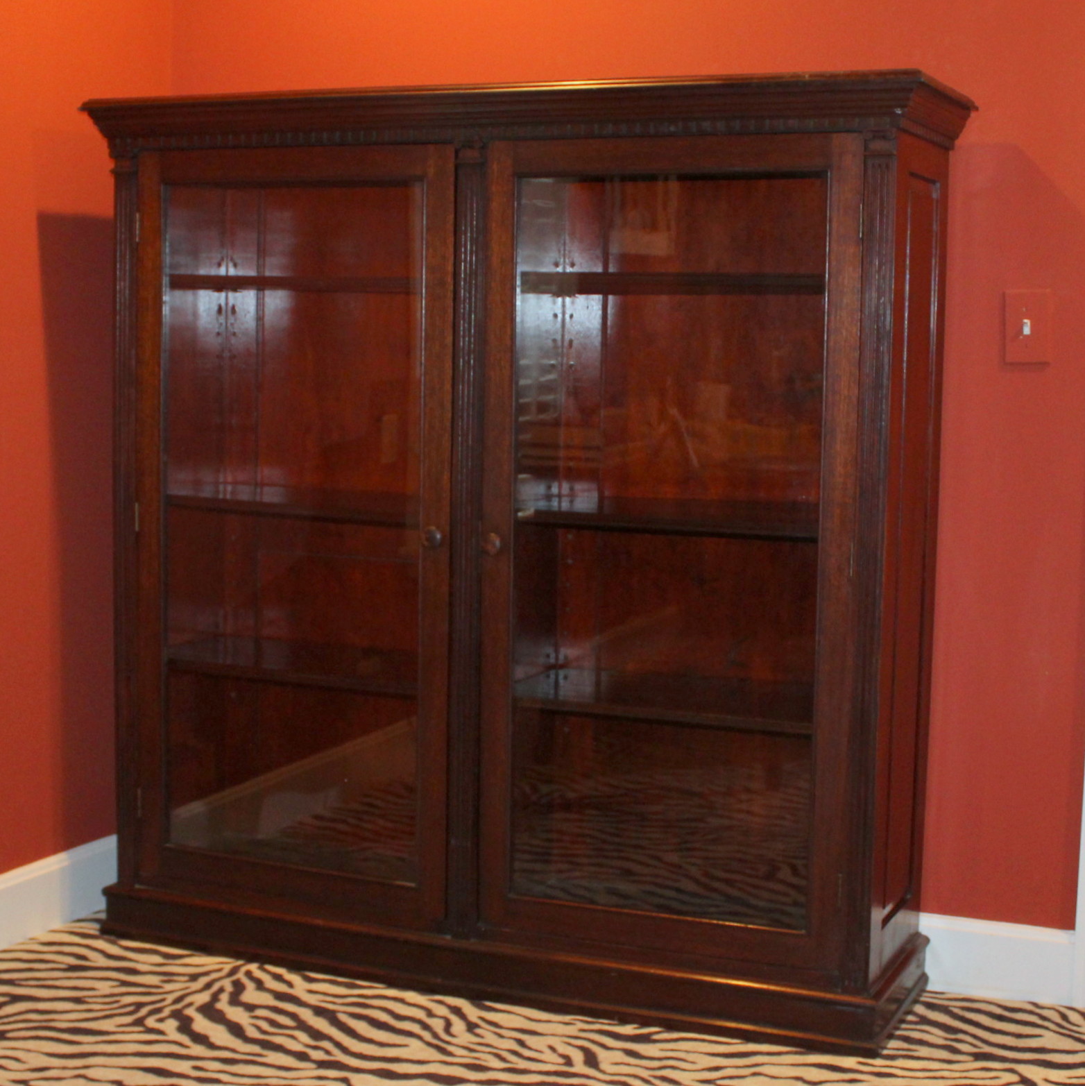 Antique Mahogany Bookcase Ebth