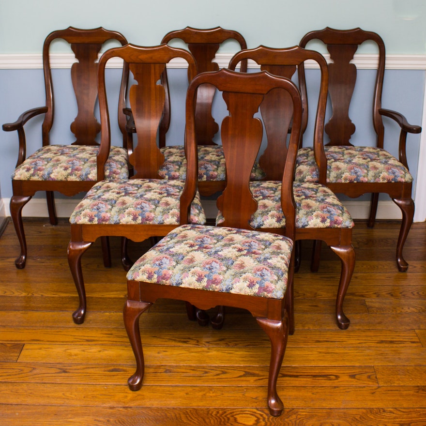 Set of Queen Anne Cherry Dining Chairs | EBTH