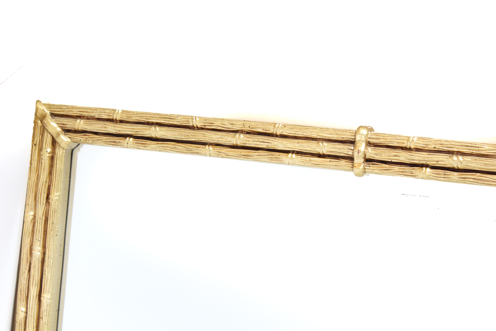 Beveled Wall Mirror with Gold Tone Frame | EBTH