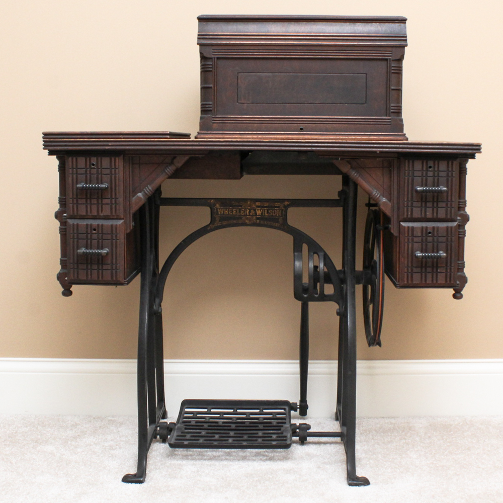 Antique Wheeler & Wilson No. 9 Treadle Sewing Machine EBTH