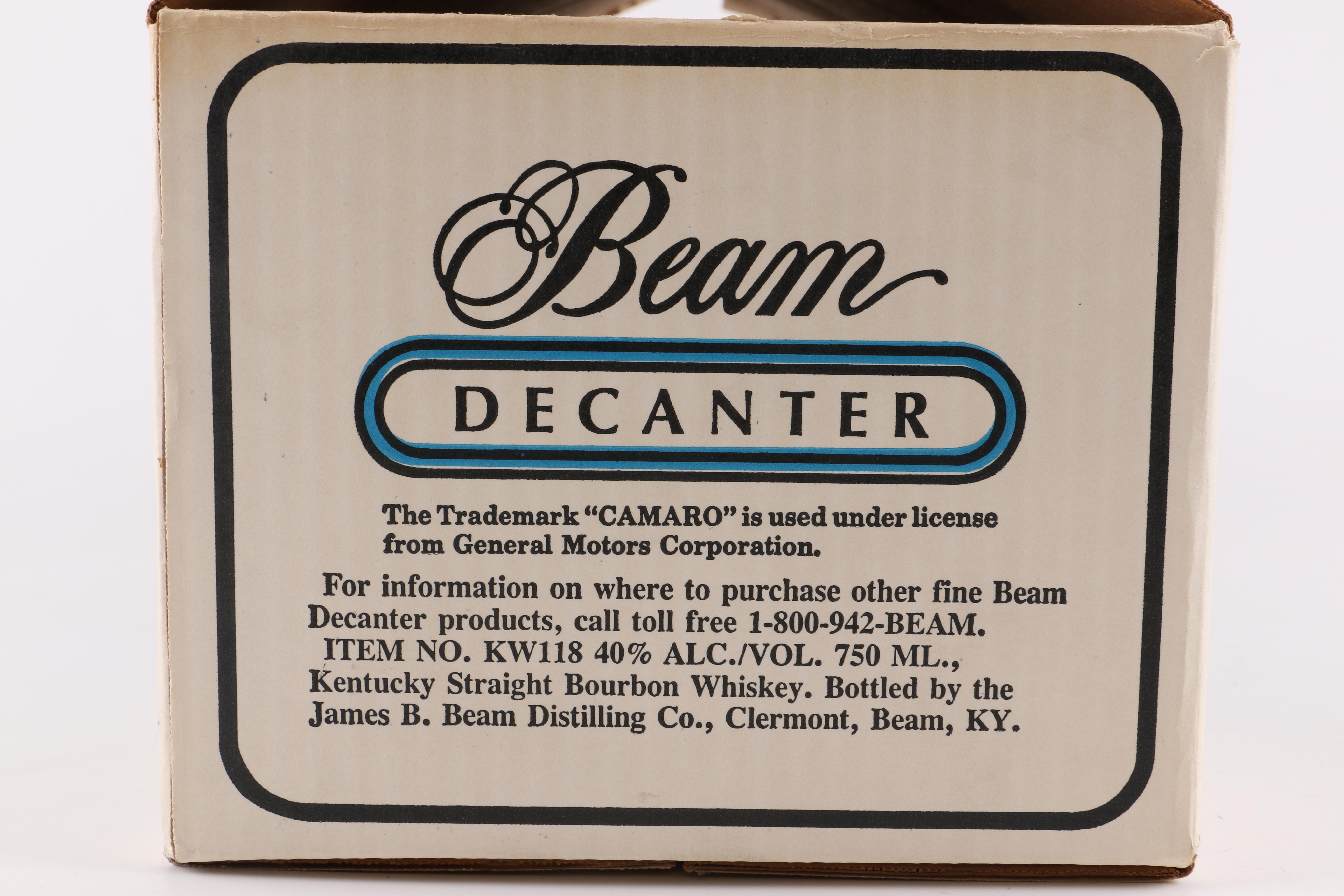 1969 Chevrolet Camaro Jim Beam Decanter EBTH