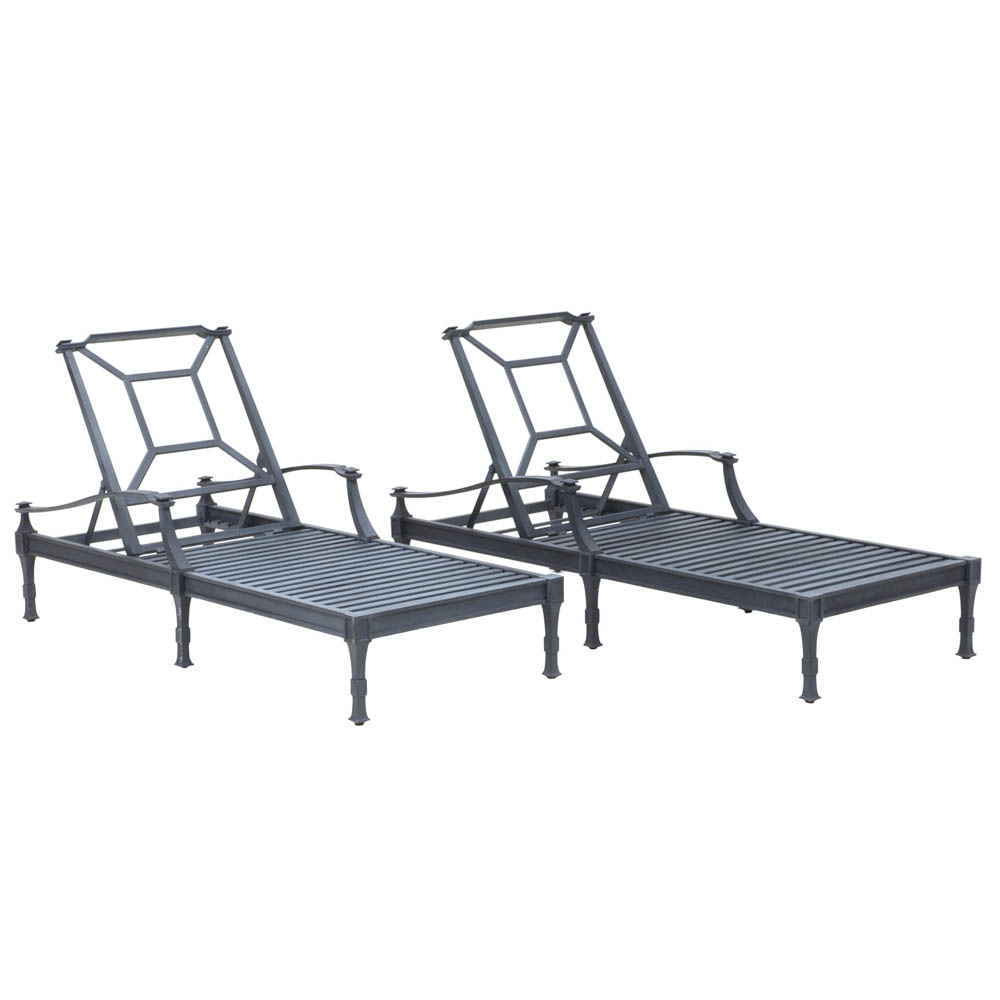 Restoration Hardware Patio Chaise Lounge Chairs : EBTH