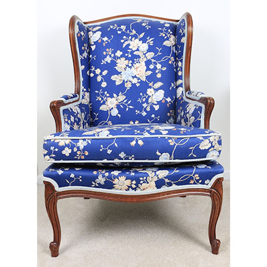 Upholstered Gilliam Wingback Chair Ebth