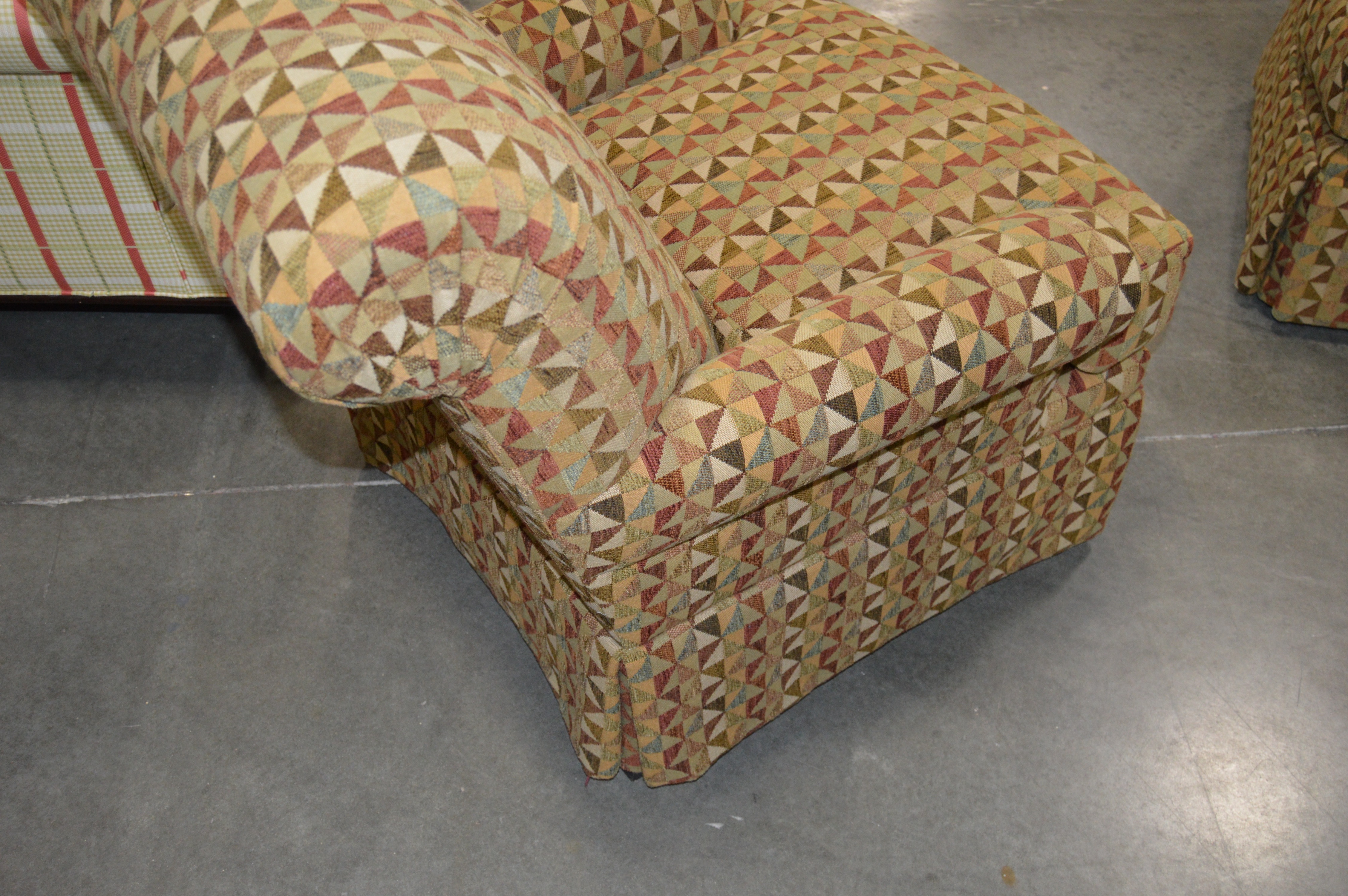 Upholstered Armchair and Matching Ottoman by Fairfield EBTH