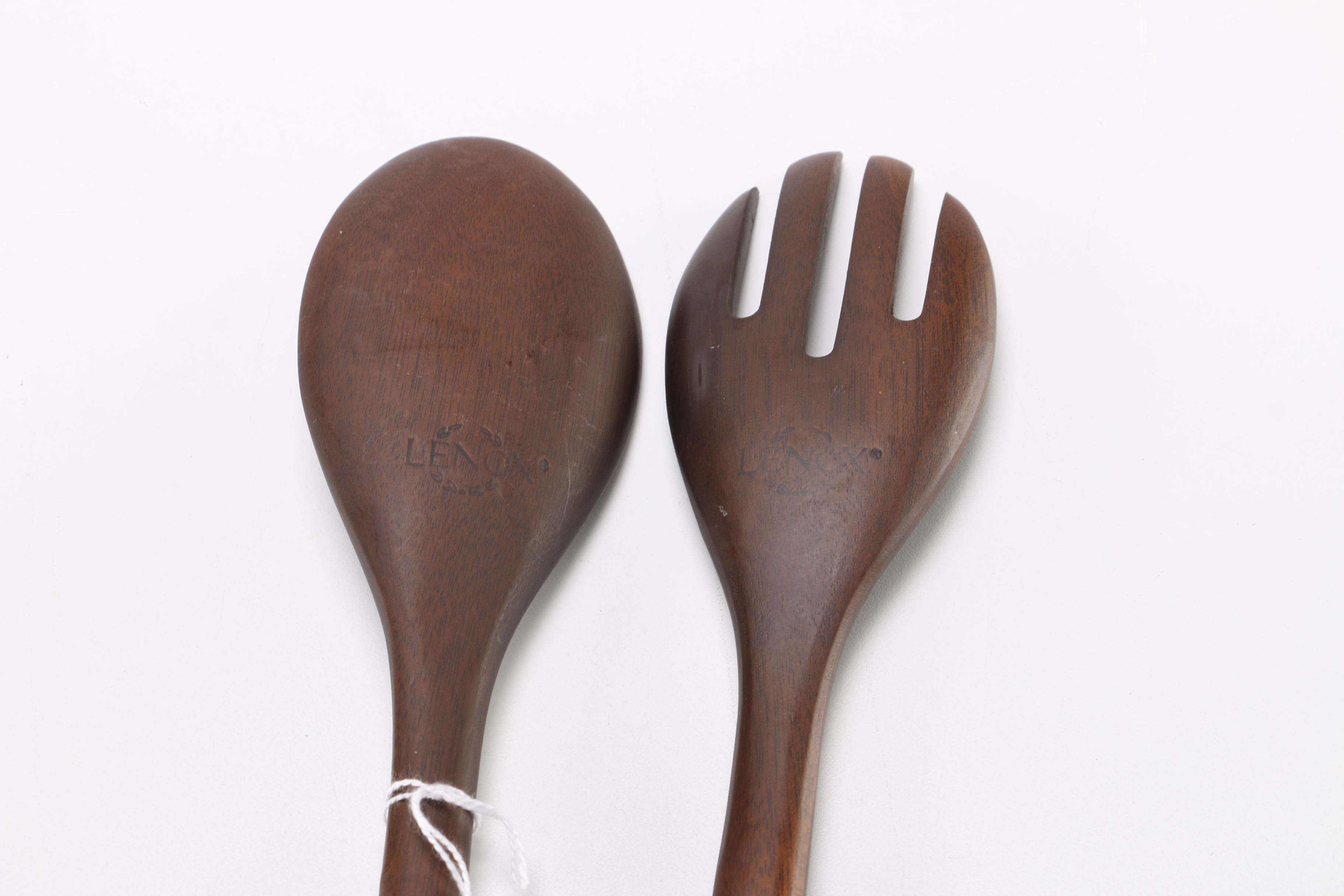 Gimbel Brothers Steak Knives and Lenox Salad Servers EBTH