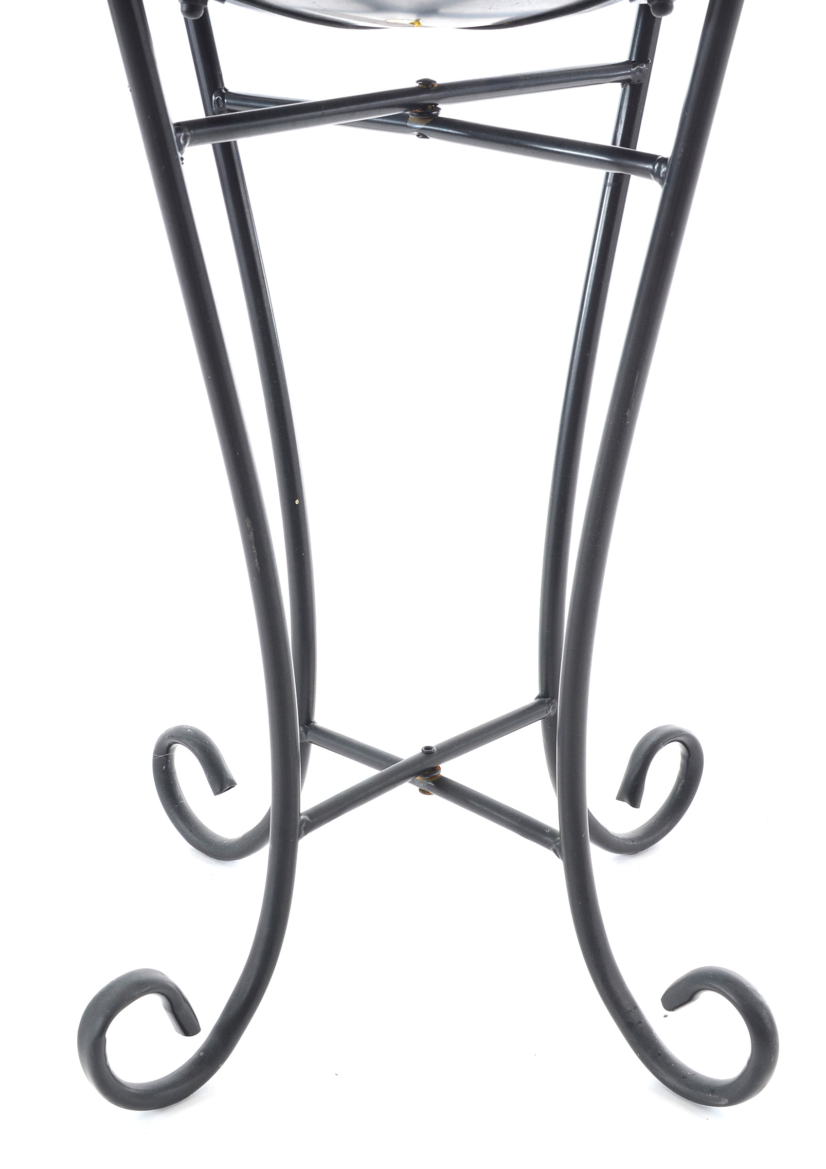 Glass Tiled Bird Bath on Metal Stand EBTH