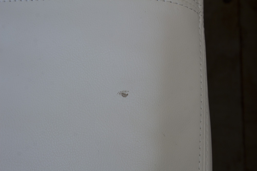 White Leather Corner Chair With Ottoman EBTH