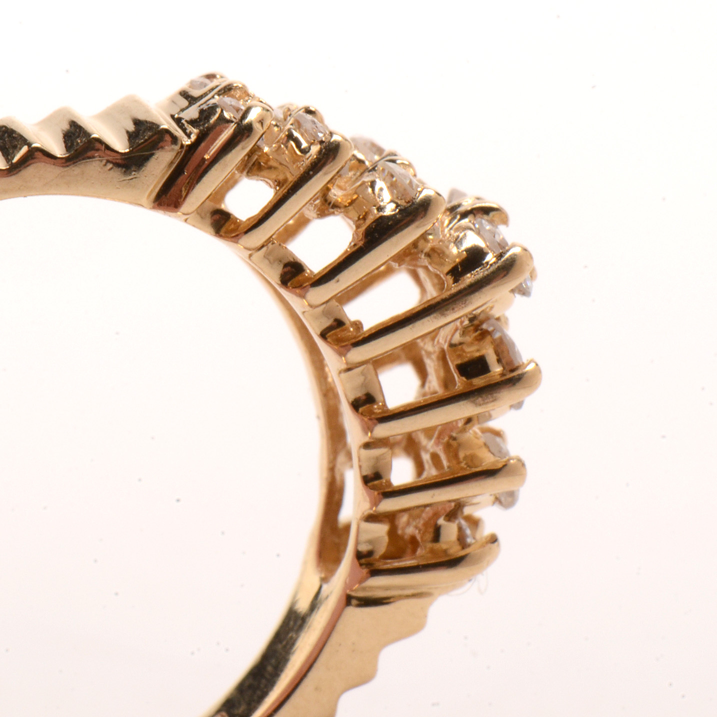 14K Yellow Gold Diamond Statement Ring EBTH