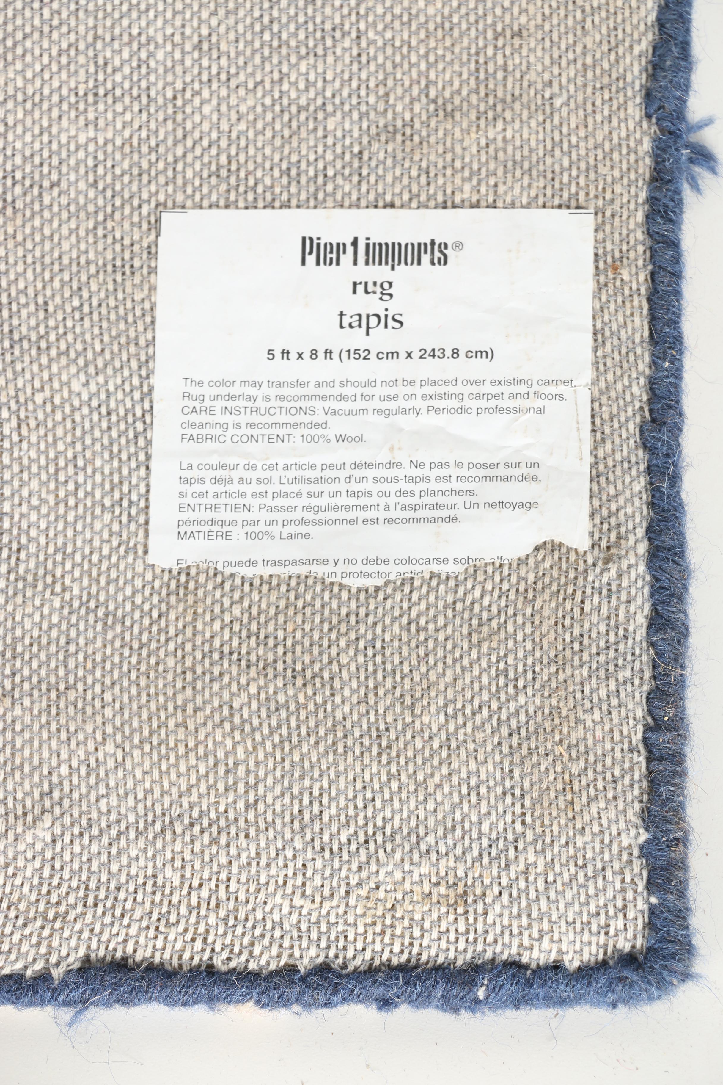 Pier 1 Imports Wool Tapis Rug EBTH