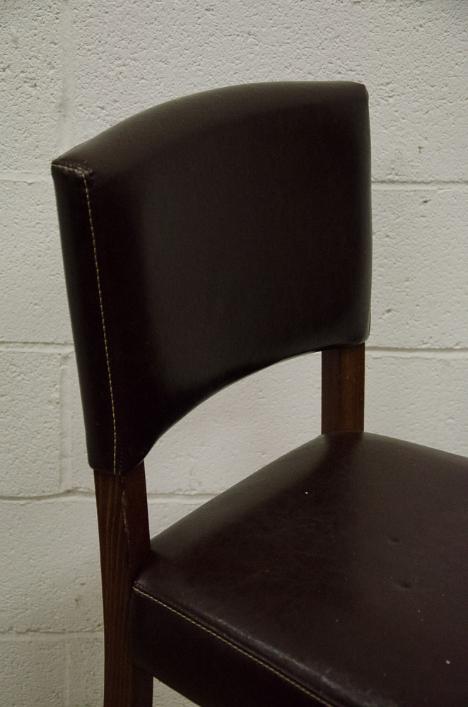 Pier 1 Dark Brown Italian Leather Bar Stools EBTH