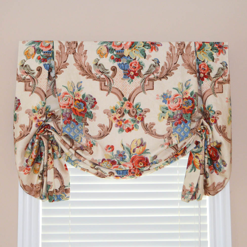 Set of Custom Floral Drapery Panels and Valances EBTH