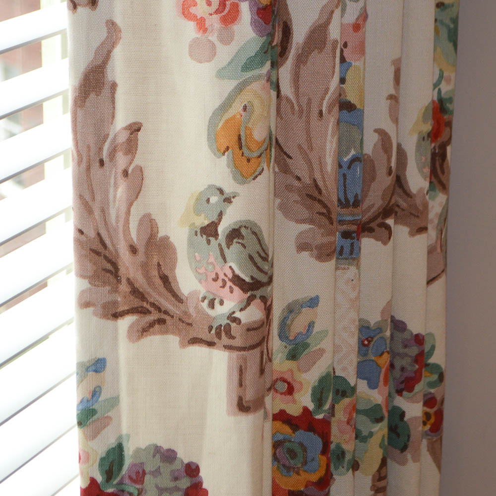 Set of Custom Floral Drapery Panels and Valances EBTH