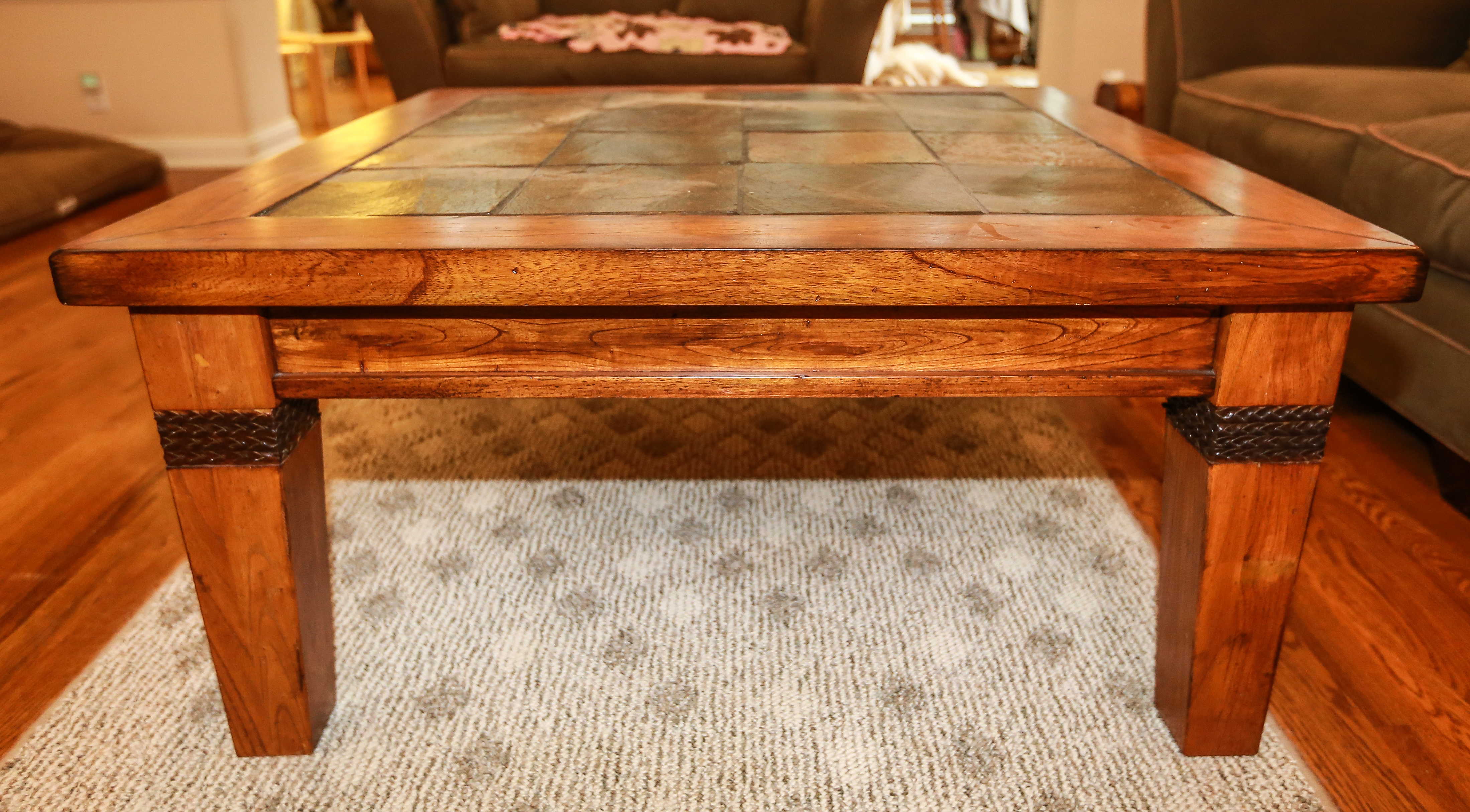 Contemporary Slate Tile Coffee Table EBTH