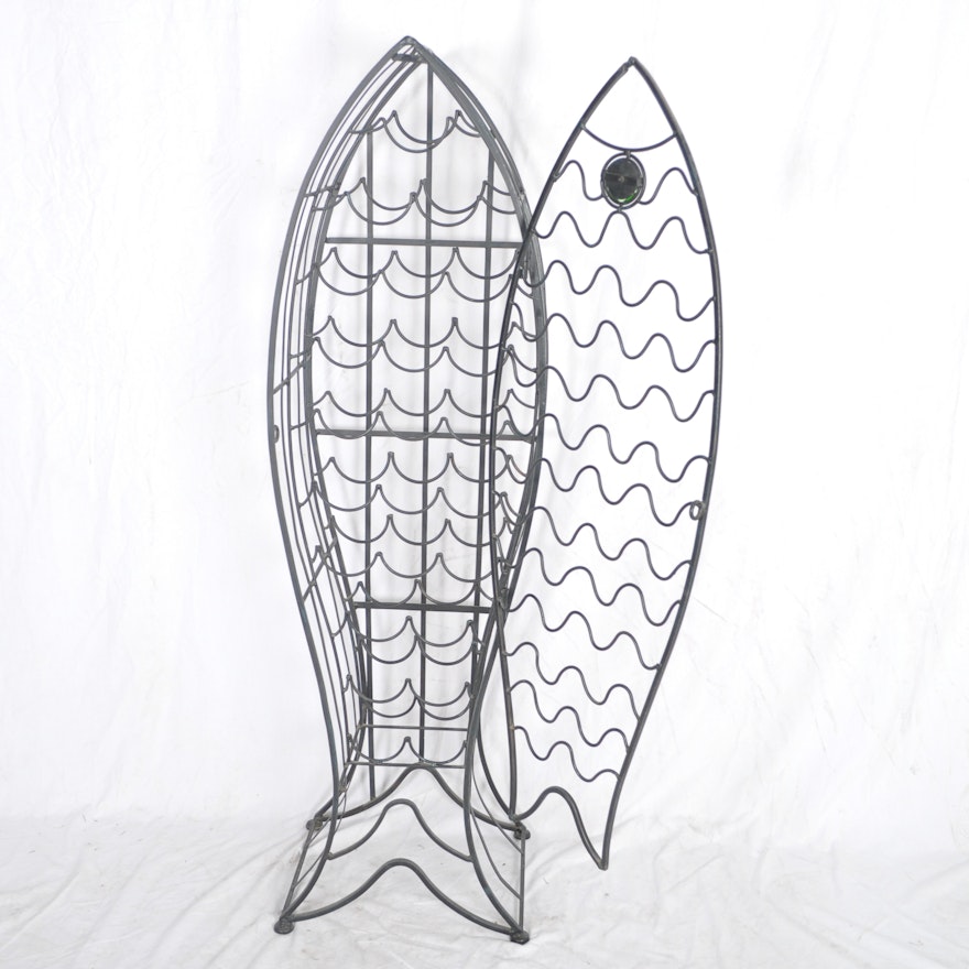Fish-Shaped Iron Wine Rack | EBTH