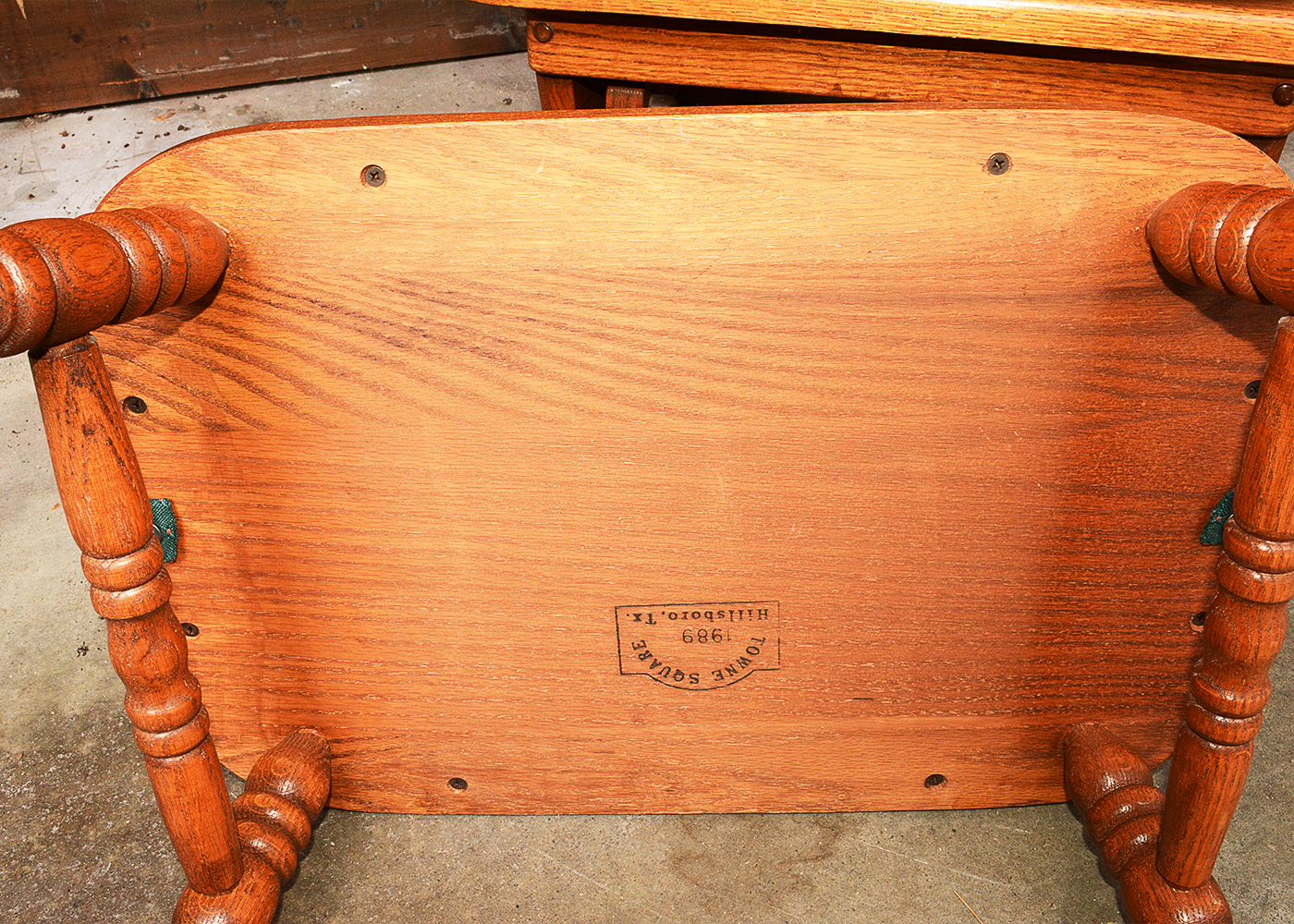 Towne Square Oak Glider Rocker and Ottoman EBTH