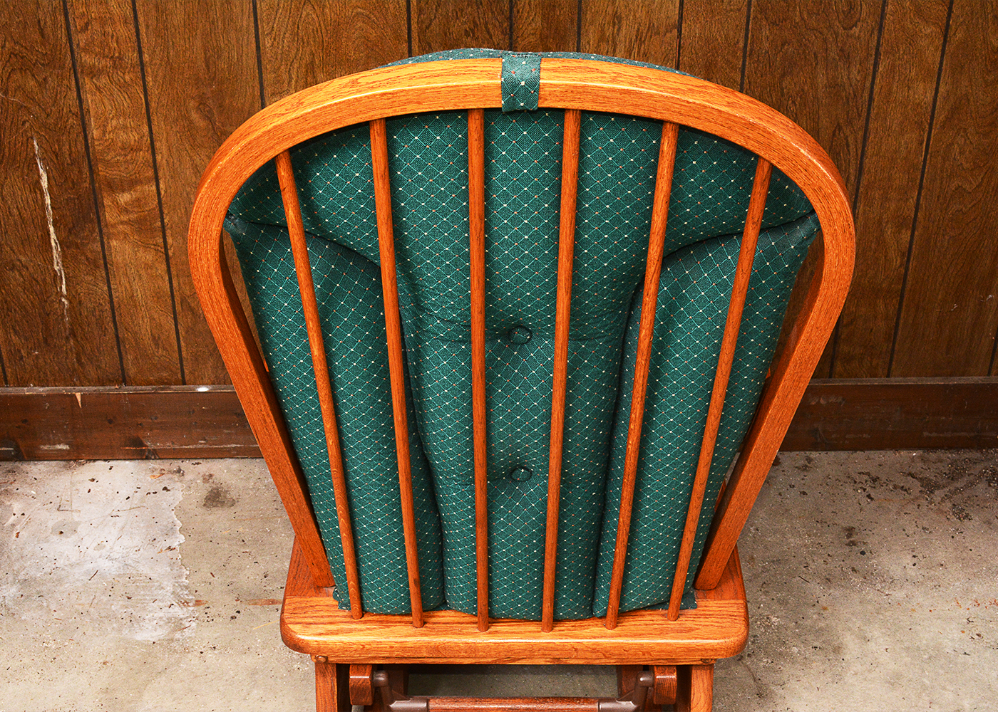 Towne Square Oak Glider Rocker and Ottoman EBTH