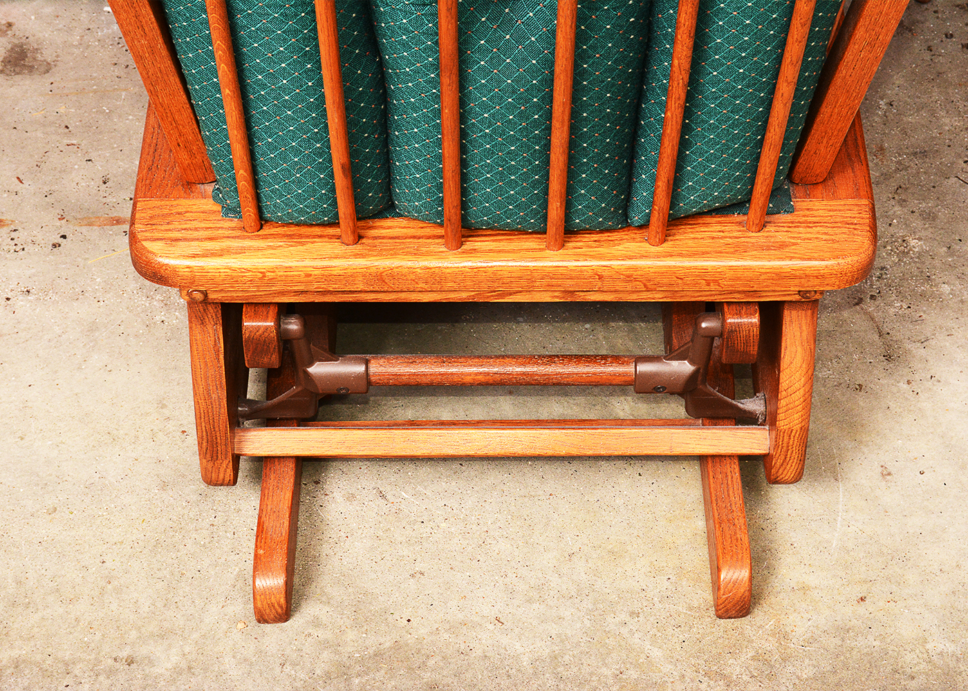 Towne Square Oak Glider Rocker and Ottoman EBTH