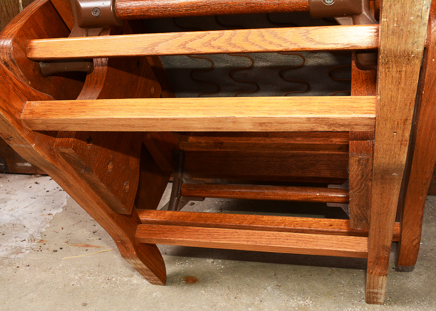 Towne Square Oak Glider Rocker and Ottoman EBTH