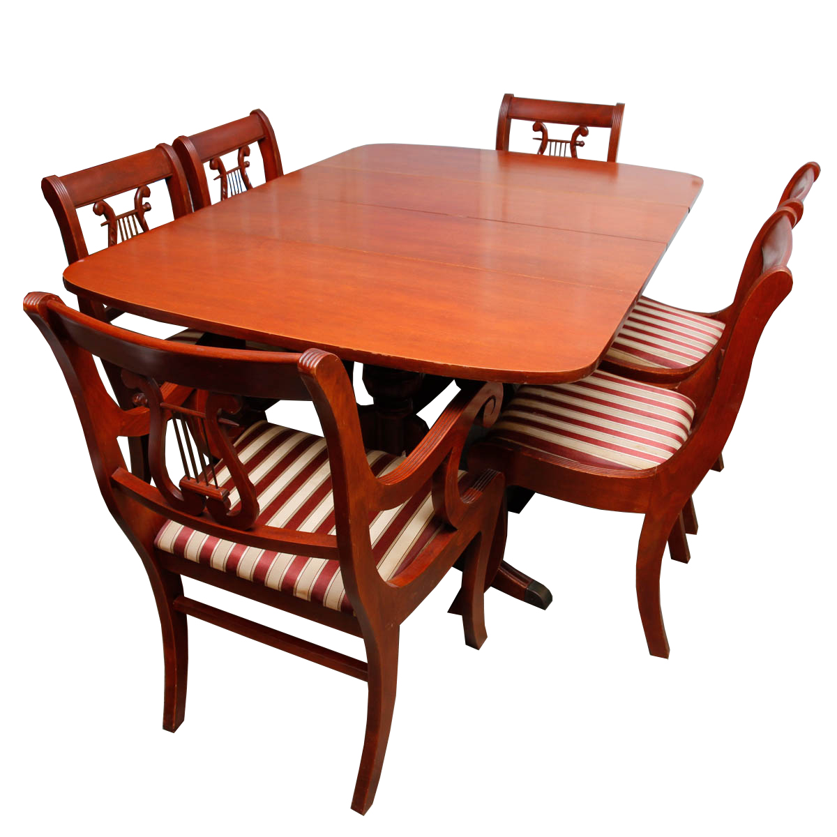 Vintage Federal Style Dining Table With Tell City Chairs EBTH