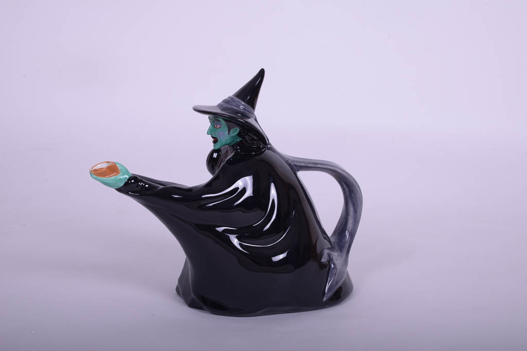 Collection of Halloween Teapots Including the Wicked Witch of the West
