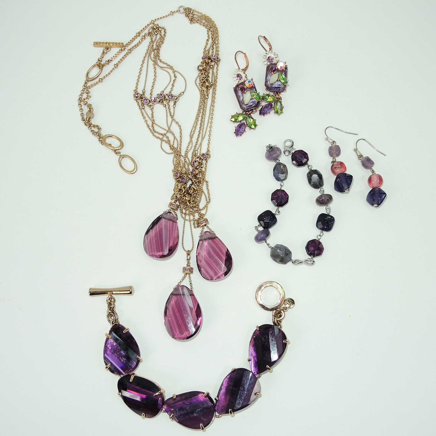 Purple Beaded Costume Jewelry with Nolan Miller and Sigrid Olsen EBTH