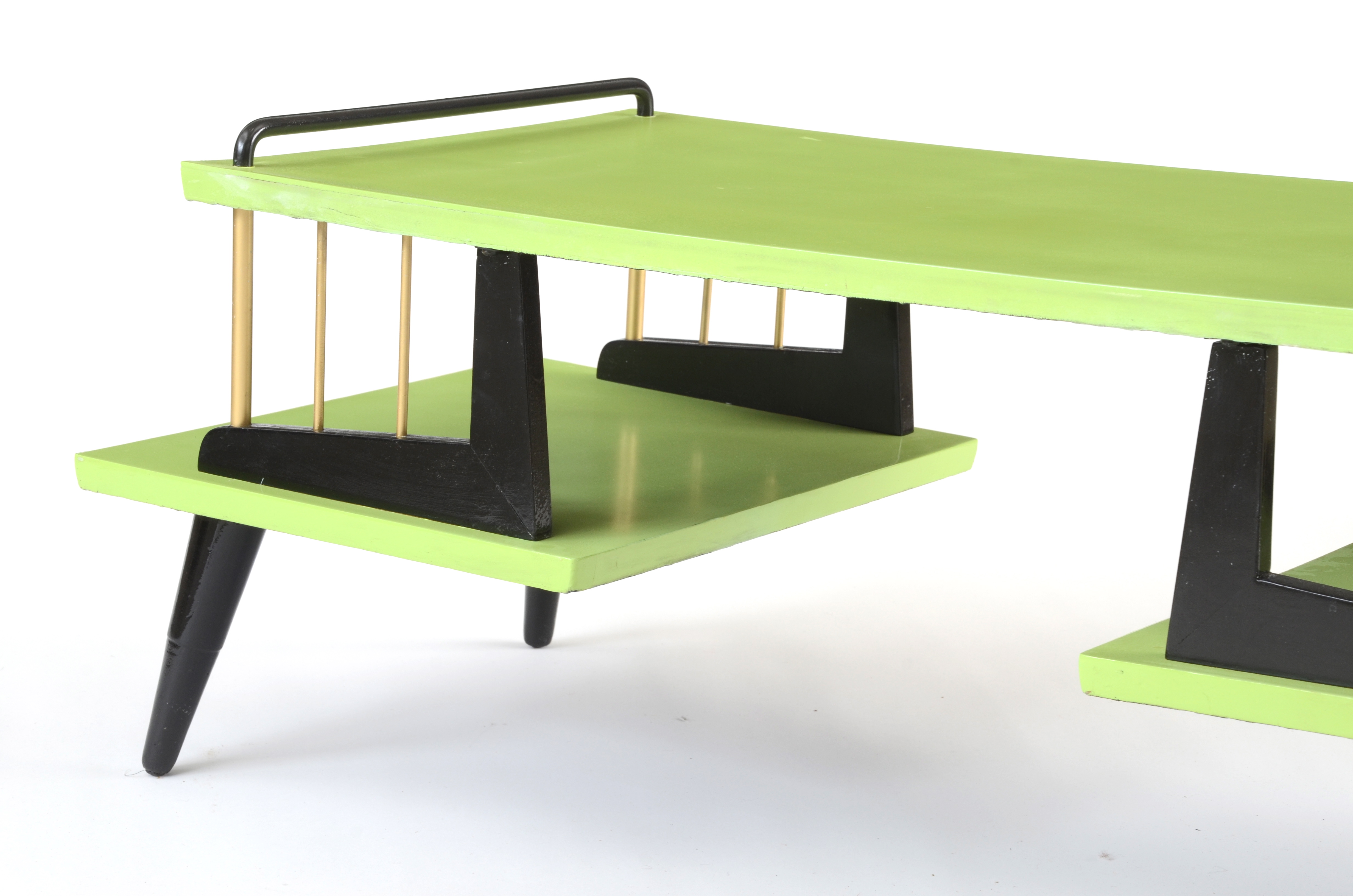 Lime Green and Black Coffee / End Table EBTH