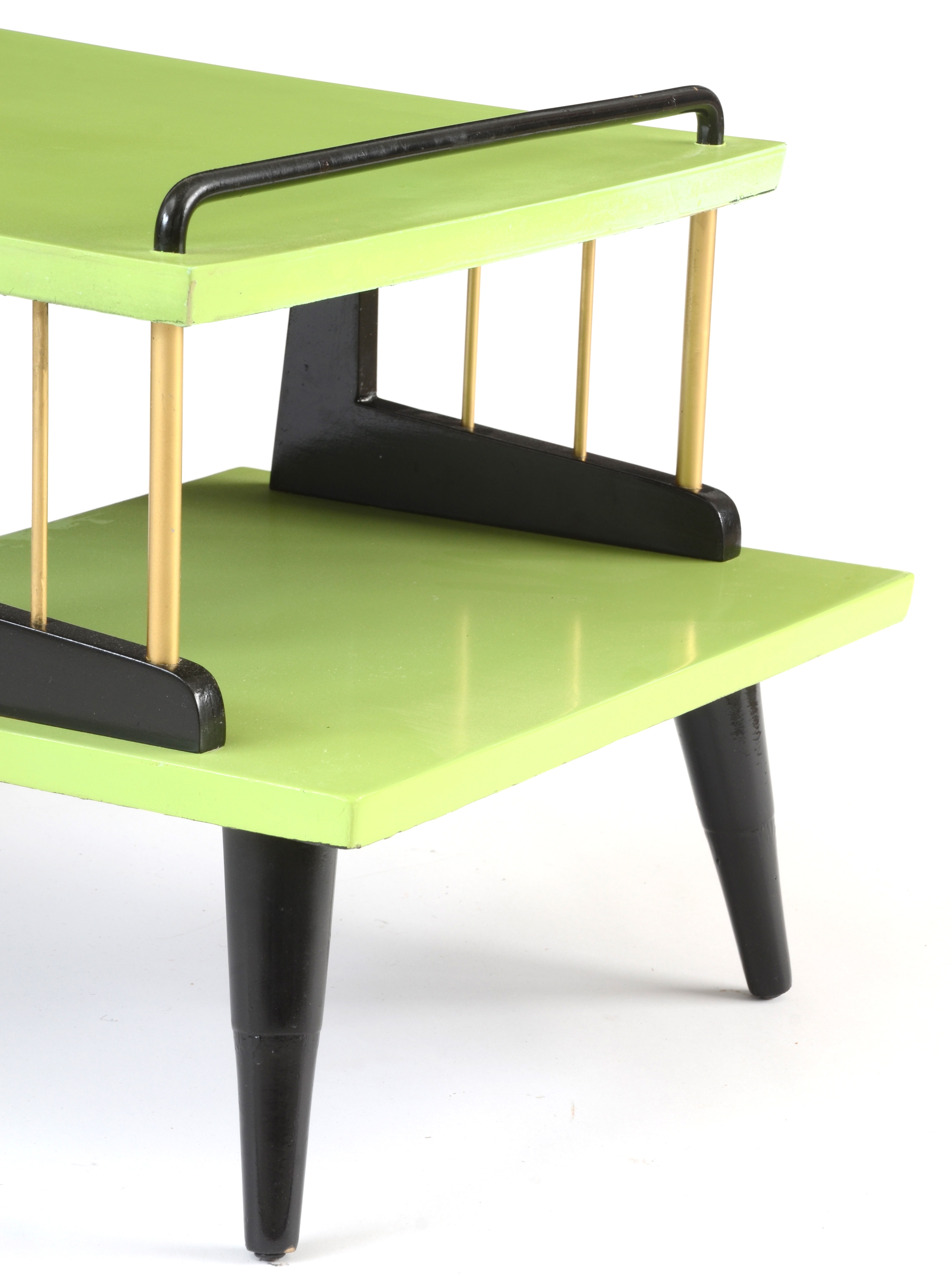 Lime Green and Black Coffee / End Table EBTH