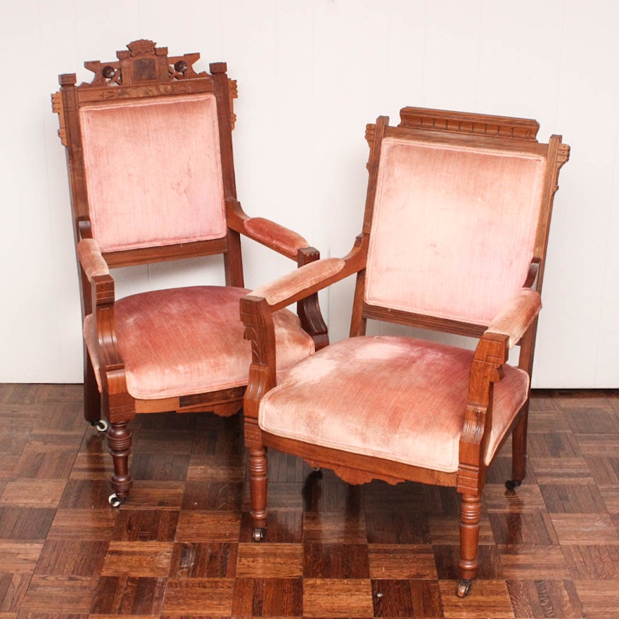 Antique Eastlake Parlor Chairs : EBTH Antique Eastlake Parlor Chairs ... - Antique Eastlake Parlor Chairs : EBTH
