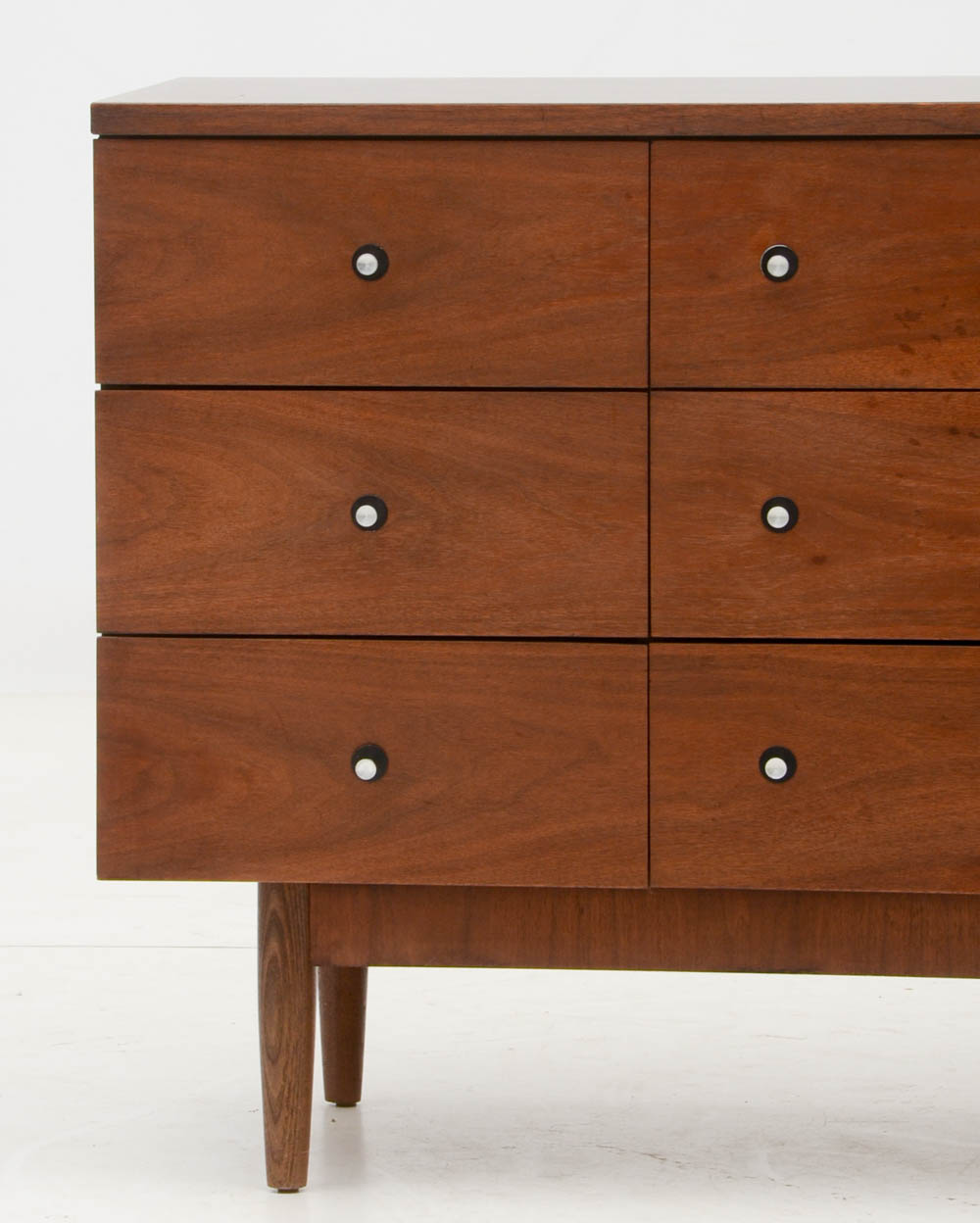 Mid Century Walnut Veneer Dresser with Mirror EBTH