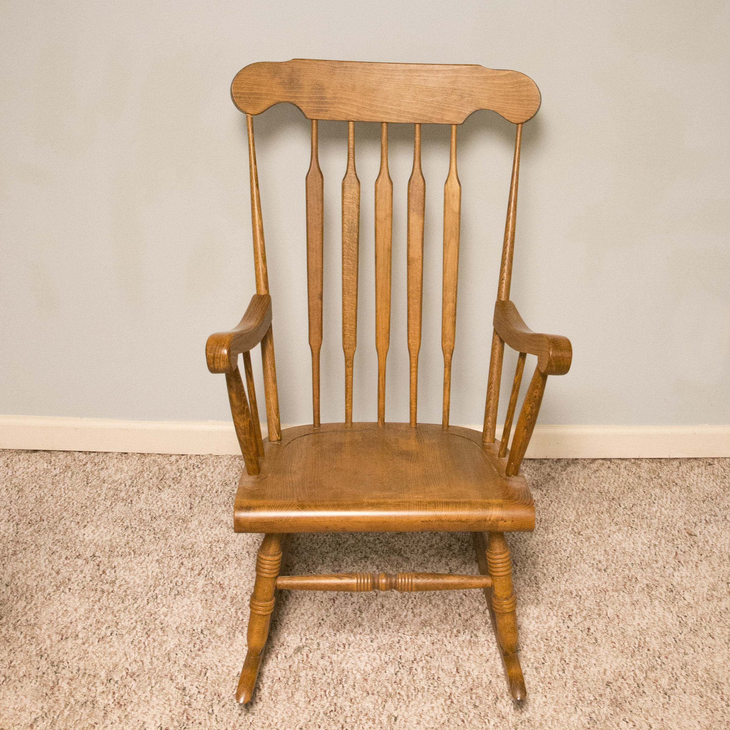 Contemporary Windsor Style Rocking Chair Ebth