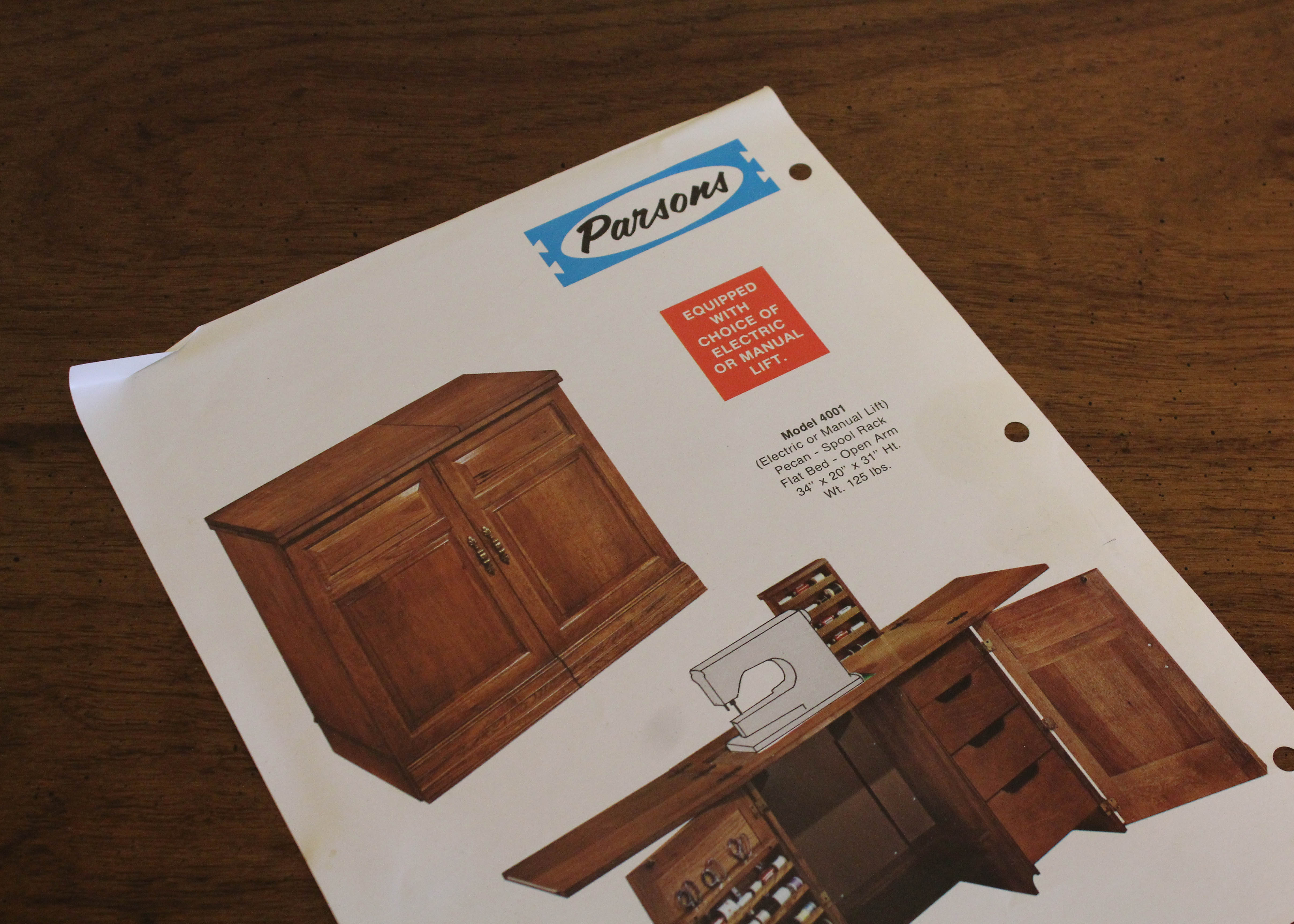 Parsons Wood Sewing EBTH