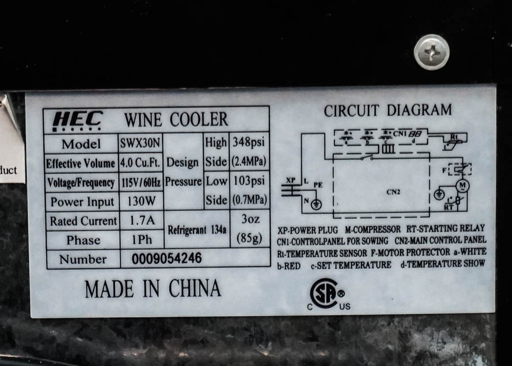 HEC Wine Cooler EBTH