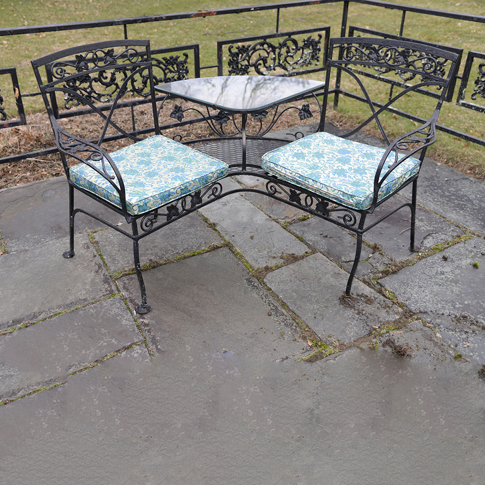 Wrought Iron Patio Settee EBTH