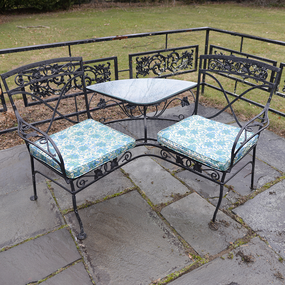 Wrought Iron Patio Settee EBTH
