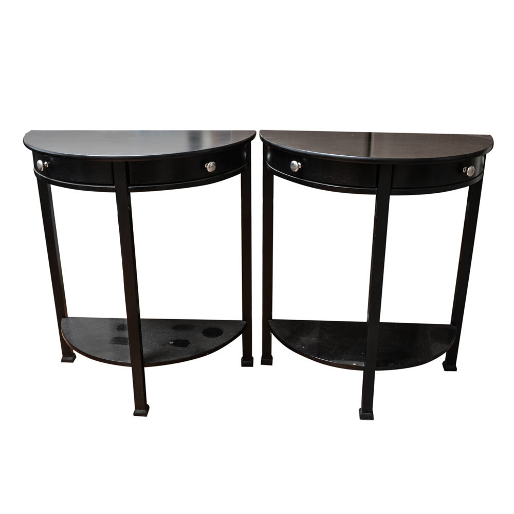 Pair of Black End Tables EBTH