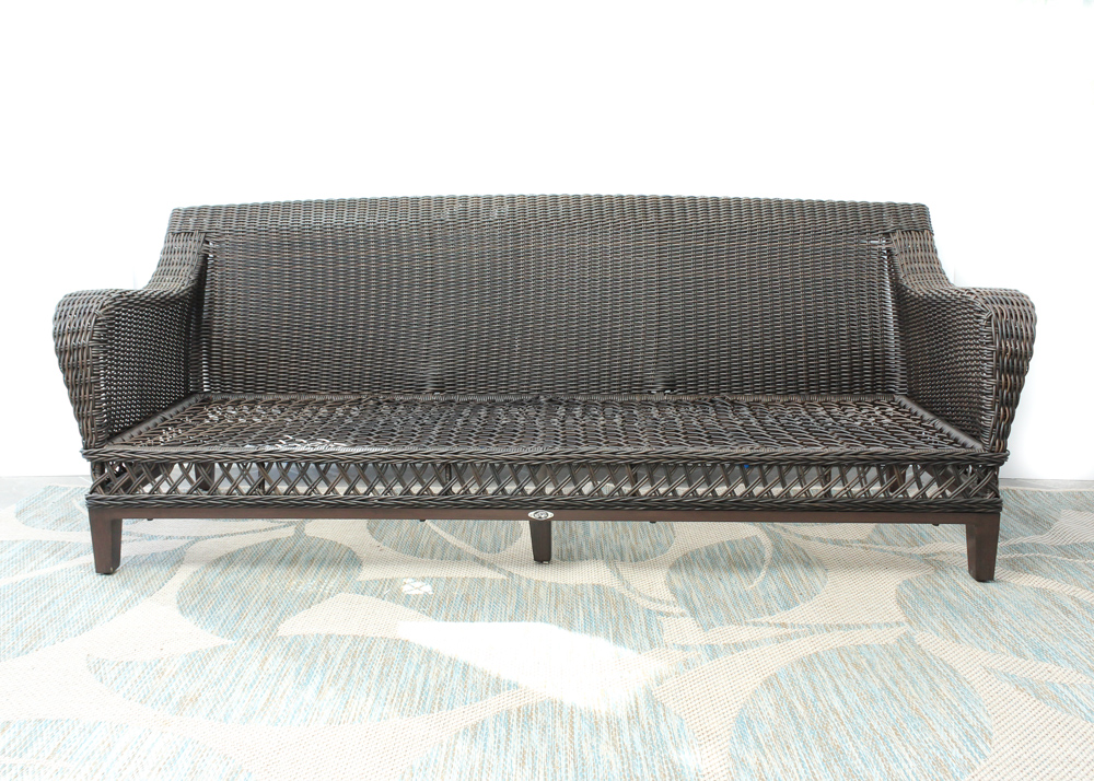 Hampton Bay "Woodbury" Wicker Patio Sofa EBTH