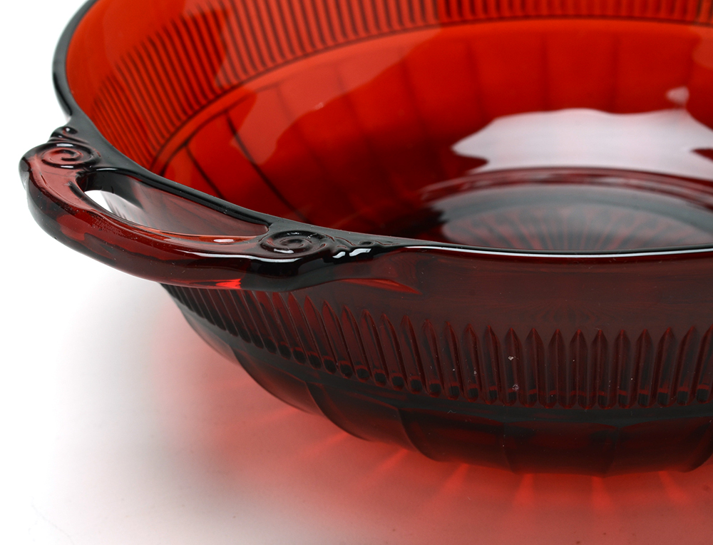 ruby-red-coronation-depression-glass-berry-bowls-ebth