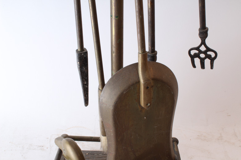 Vintage Duck Head Brass Fireplace Tool Set EBTH