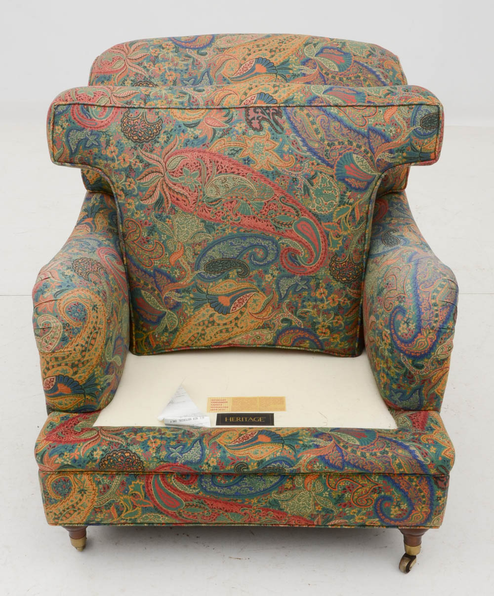 Heritage Paisley Upholstered Armchairs EBTH
