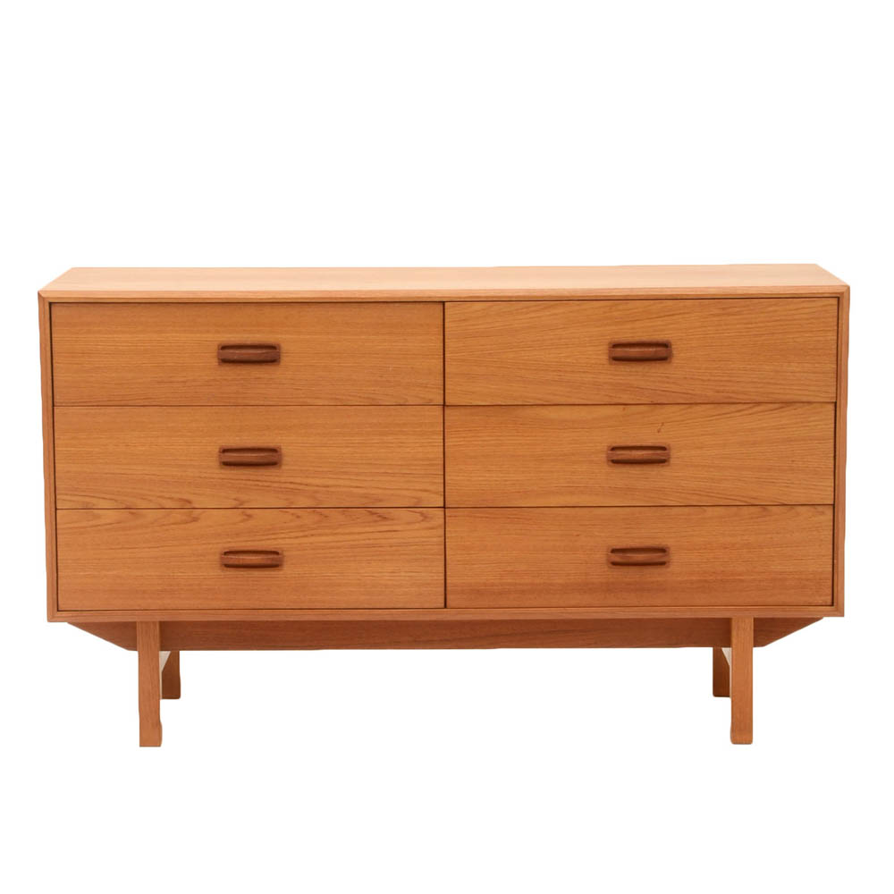 Mid Century Modern Style Teak Veneer Dresser EBTH