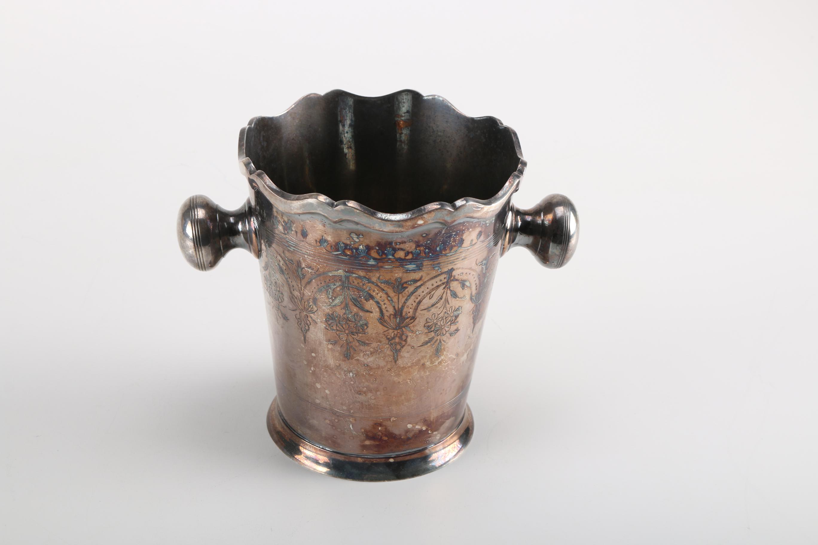 Electroplated Nickel Silver Ice Bucket EBTH