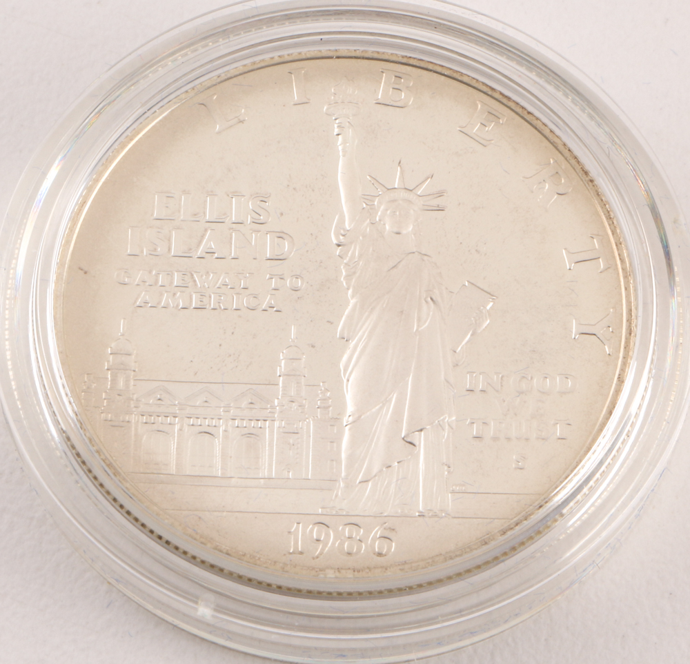 Two Sets of Commemorative 1986 Statue of Liberty/Ellis Island Coins EBTH