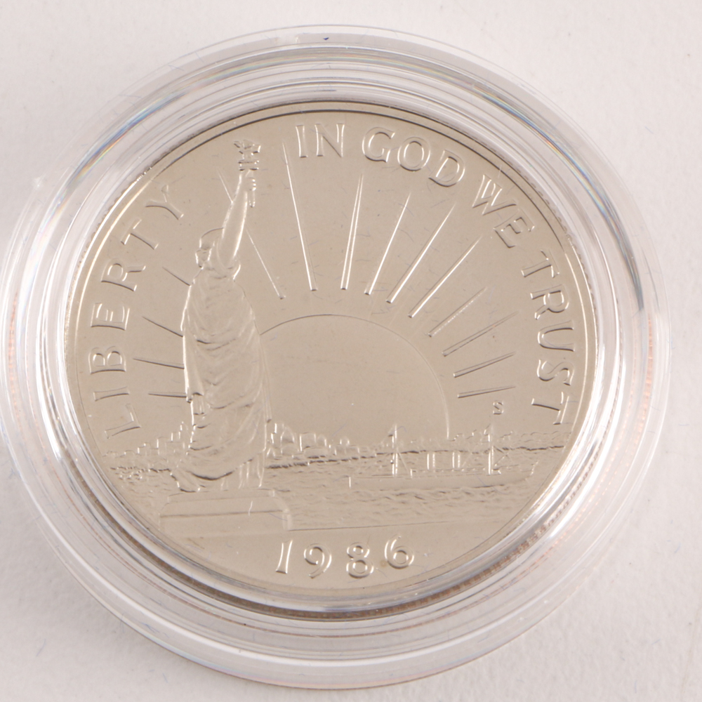 Two Sets of Commemorative 1986 Statue of Liberty/Ellis Island Coins EBTH