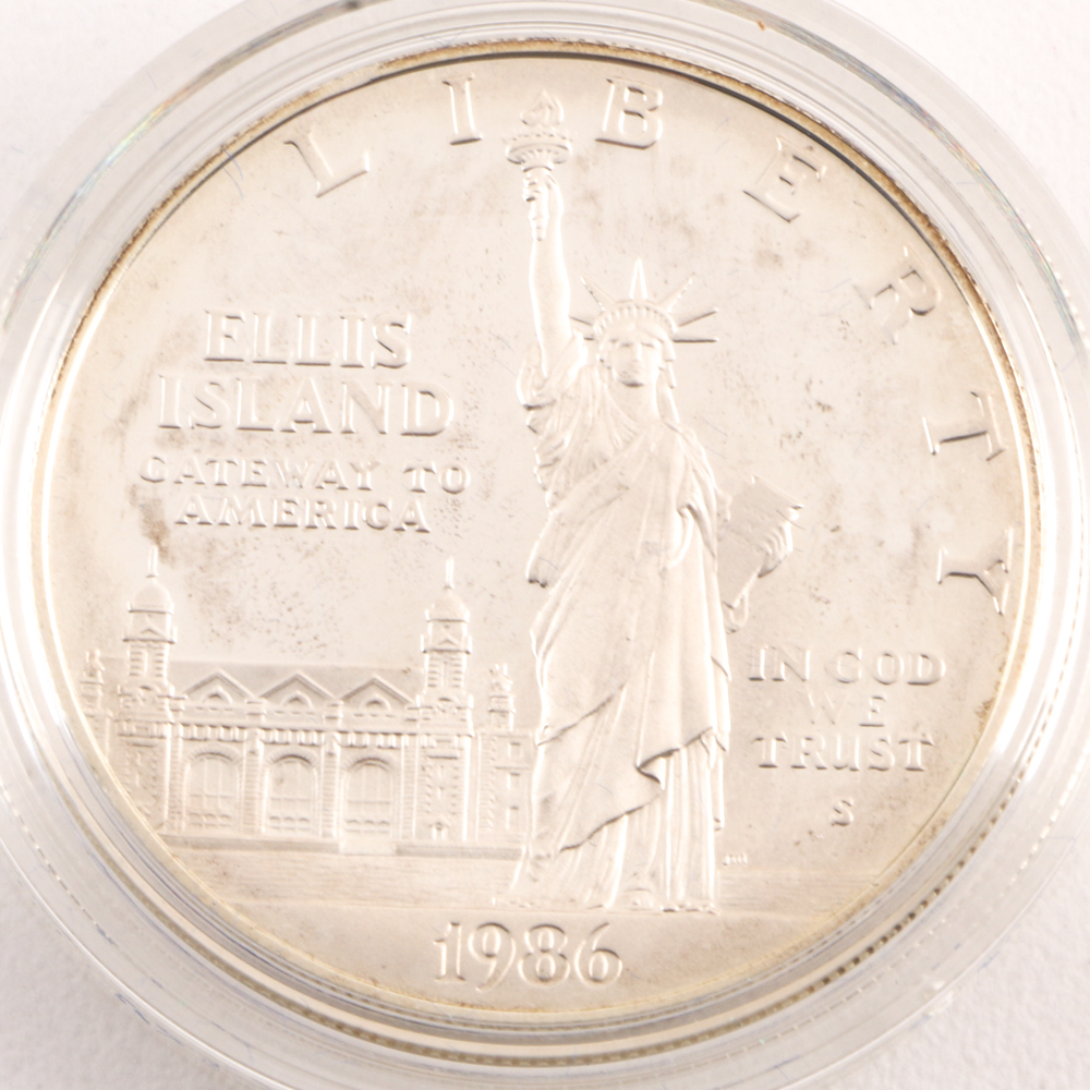 Two Sets of Commemorative 1986 Statue of Liberty/Ellis Island Coins EBTH